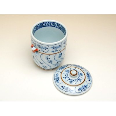 Photo2: Yunomi Tea Cup with Lid for Green Tea Wari souka (Small)