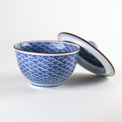 Photo5: Yunomi Tea Cup for Green Tea Seigaiha