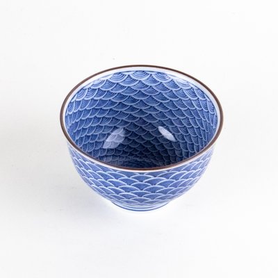 Photo2: Yunomi Tea Cup for Green Tea Seigaiha