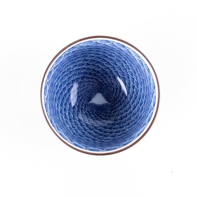 Photo3: Yunomi Tea Cup for Green Tea Seigaiha