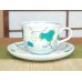 Photo2: Coffee Cup and Saucer Openwork Suisho budou Grape (Blue) (2)