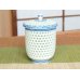 Photo2: Yunomi Tea Cup with Lid for Green Tea Openwork Suisho Seigaiha (Large) (2)