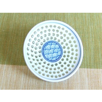 Photo5: Yunomi Tea Cup with Lid for Green Tea Openwork Suisho Seigaiha (Large)