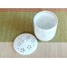Photo2: Yunomi Tea Cup with Lid for Green Tea Openwork Suisho hanazume (Large) (2)