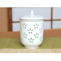 Suisho hanazume (Small) Japanese green tea cup (wooden box)