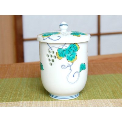 [Made in Japan] Suisho budou grrape (Large) Japanese green tea cup (wooden box)