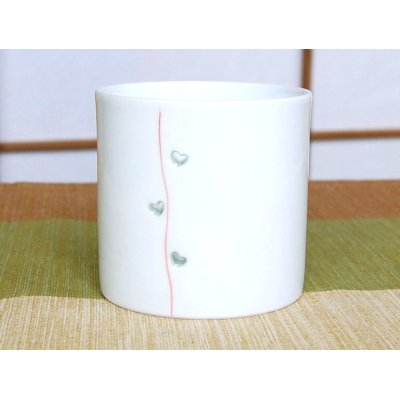 Photo2: Cup Openwork Suisyo heart line (Red)