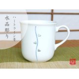 Mug Openwork Suisyo heart line (Blue)