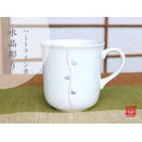 Mug Openwork Suisyo heart line (Red)