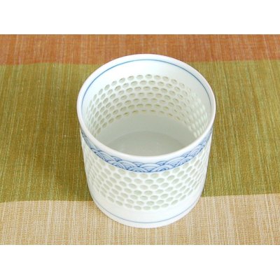 Photo2: Cup Openwork Suisyo-bori Seigaiha