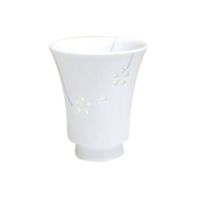 [Made in Japan] Suisyo Hana asobi (Blue) Japanese green tea cup