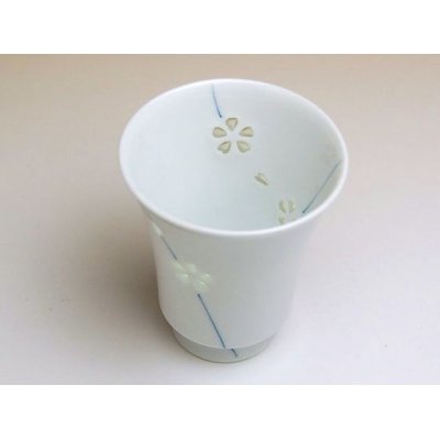 Photo3: Suisyo Hana asobi (Blue) Japanese green tea cup