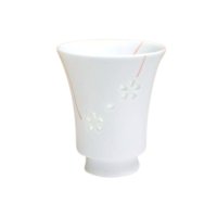 Yunomi Tea Cup for Green Tea Suisyo Hana asobi (Red)