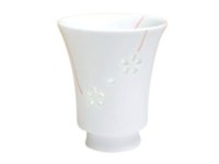 Yunomi Tea Cup for Green Tea Suisyo Hana asobi (Red)