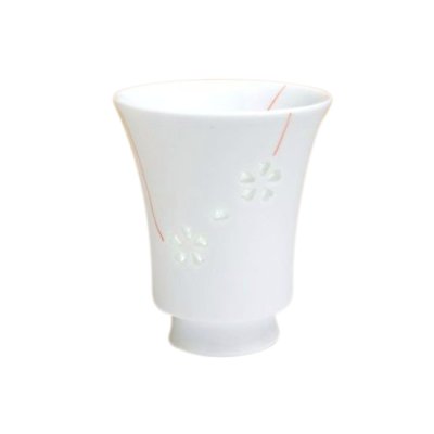 [Made in Japan] Suisyo Hana asobi (Red) Japanese green tea cup