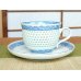 Photo2: Coffee Cup and Saucer Openwork Suisho seikainami (2)