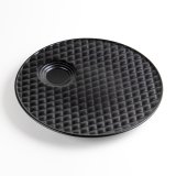 Large Plate Black quilting (23.5cm/9.3in)