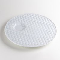 Large Plate White quilting (23.5cm/9.3in)