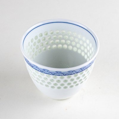Photo2: Yunomi Tea Cup for Green Tea Suishocho Seigaiha