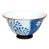 Rice Bowl Ume dami karakusa (Blue)