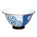 [Made in Japan] Ume dami karakusa (Blue) rice bowl