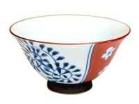 Rice Bowl Ume dami karakusa (Red)