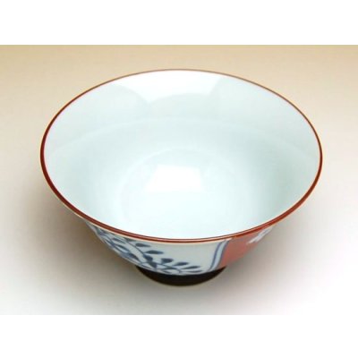 Photo3: Rice Bowl Ume dami karakusa (Red)