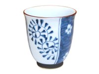 Yunomi Tea Cup for Green Tea Umedami karakusa (Blue)