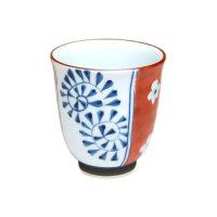 Yunomi Tea Cup for Green Tea Umedami karakusa (Red)