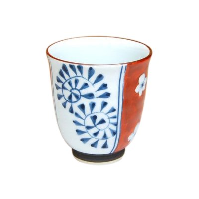[Made in Japan] Umedami karakusa (Red) Japanese green tea cup