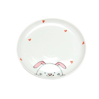 [Made in Japan] <Child tableware>Niko Niko club rabbit Plate (Large)
