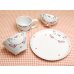 [Made in Japan] <Child tableware>Niko Niko club rabbit half set (4 pieces)