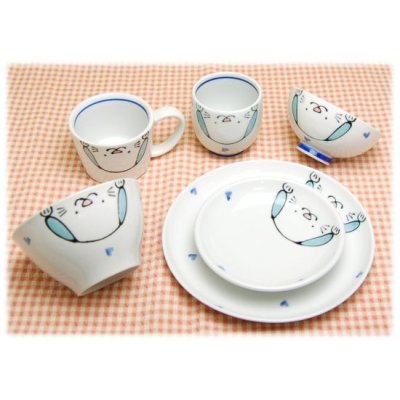 Photo1: Tableware for Children Set Smile club-Dog (6 pieces)