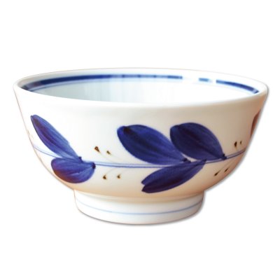 Photo1: Donburi Bowl for Noodles Leaf (17.2 cm/6.8 in)