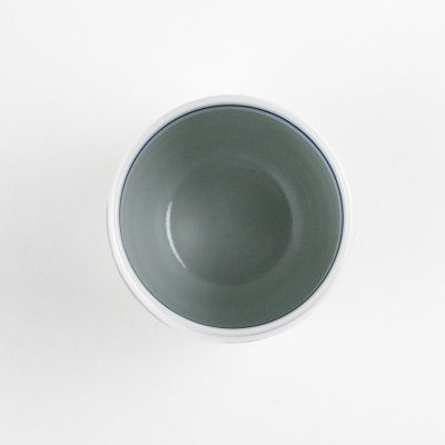 Photo4: Yunomi Tea Cup for Green Tea Leaf Blue