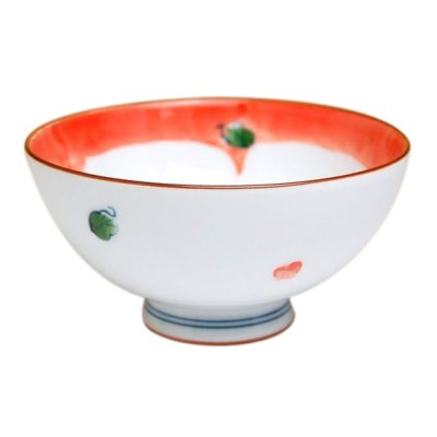 [Made in Japan] Koi tsubaki (Red) rice bowl