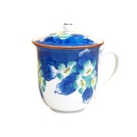 Mug with Lid Hana tsudoi (Blue)