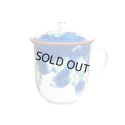 [Made in Japan] Hana tsudoi with cover (Blue) mug