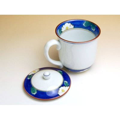 Photo2: Mug with Lid Sara (Blue)