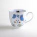Photo1: Mug Me-ko Cat Blue (1)