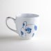 Photo2: Mug Me-ko Cat Blue (2)