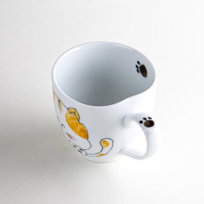 Photo4: Mug Me-ko Cat Yellow