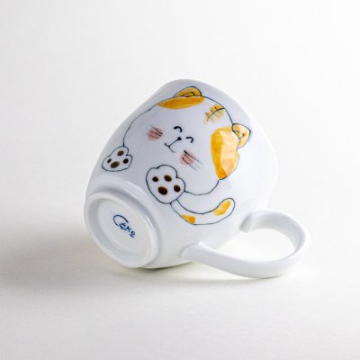 Photo5: Mug Me-ko Cat Yellow