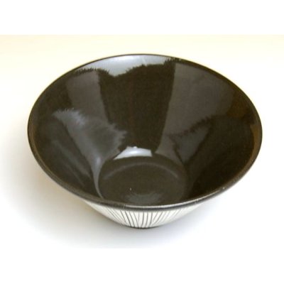 Photo2: Rice Bowl Senbori (Black)