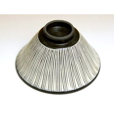 Photo3: Rice Bowl Senbori (Black)