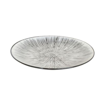 Photo1: Large Plate Senbori (20cm/7.9in)