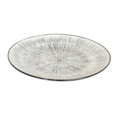 Photo1: Large Plate Senbori (24.2cm/9.5in)