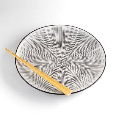 Photo5: Large Plate Senbori (24.2cm/9.5in)