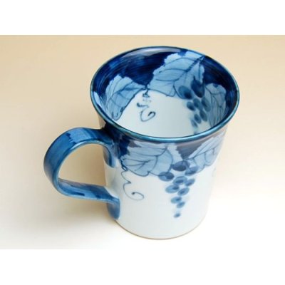 Photo2: Mug Fuchi dami budou Grape (Blue)