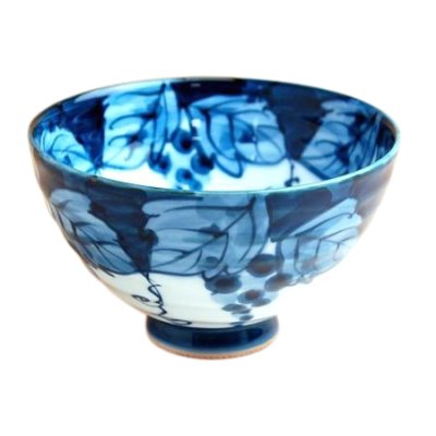 [Made in Japan] Fuchi dami budou grape (Extra large) rice bowl